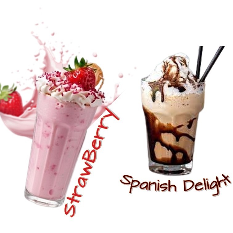 Strawberry Milkshake + Spanish Delight Milkshake Combo