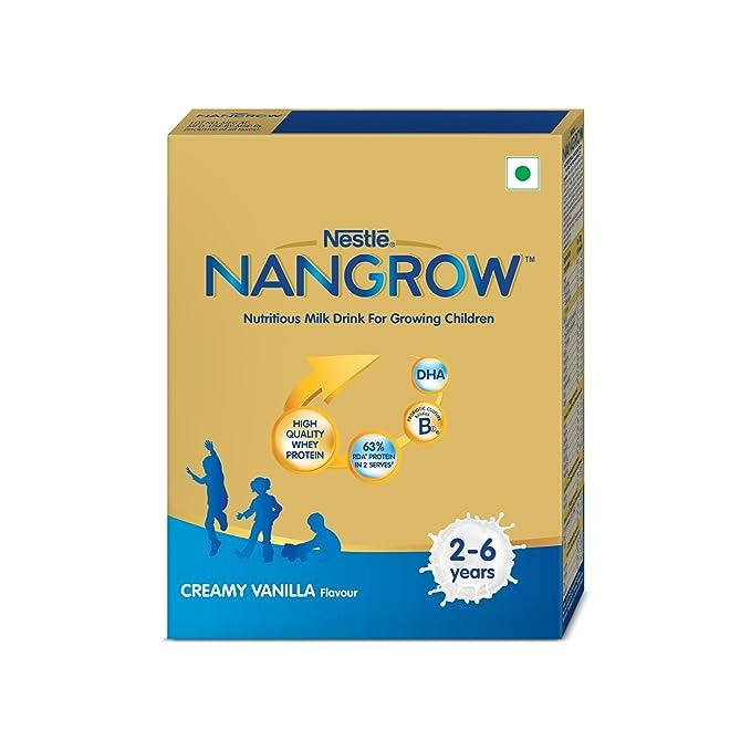 Nestlé NANGROW – Nutritious Milk drink for growing children | Creamy Vanilla Flavor | Contains DHA |Rich in Protein & Vital Nutrients| Zero Sucrose Recipe |400g