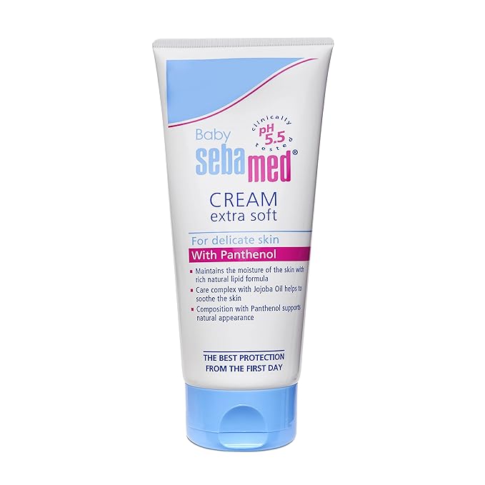Sebamed Baby Cream Extra Soft 200m|Ph 5.5| Panthenol and Jojoba Oil|Clinically tested| ECARF Approved