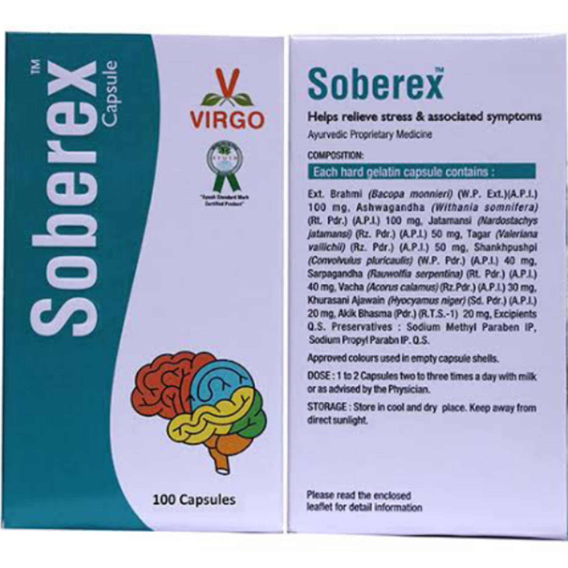 VIRGO UAP PHARMA SOBEREX CAPSULE सोबरेक्स - 30 Cap. X 1Pack