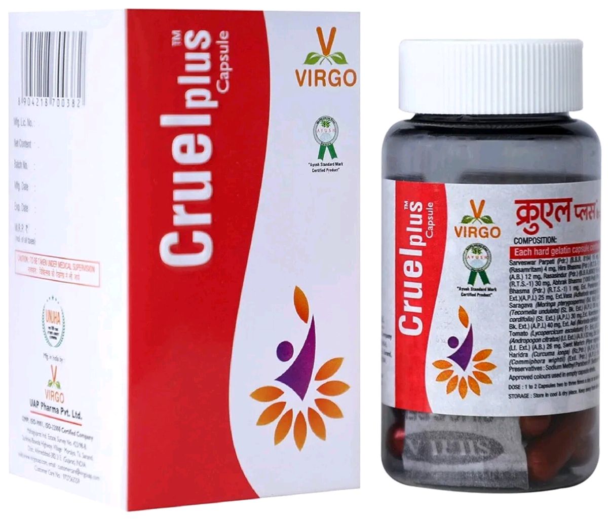 VIRGO UAP PHARMA CRUEL PLUS CAPSULE क्रुएल प्लस कैप्सूल - 30 CAPSULE