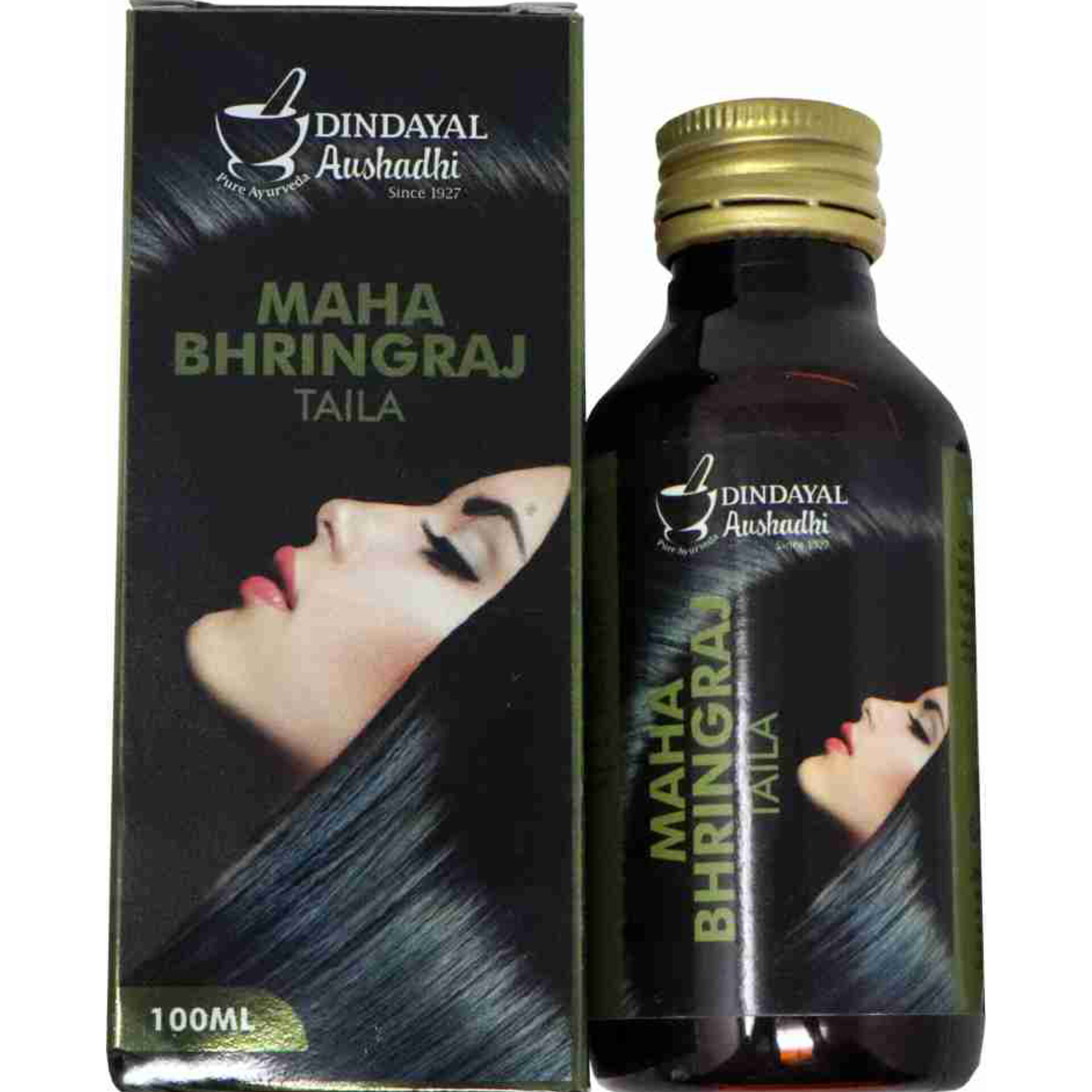 DINDAYAL AUSHDHI MAHA BHRINGRAJ TAILA for HAIR - 100ml X 3Pack