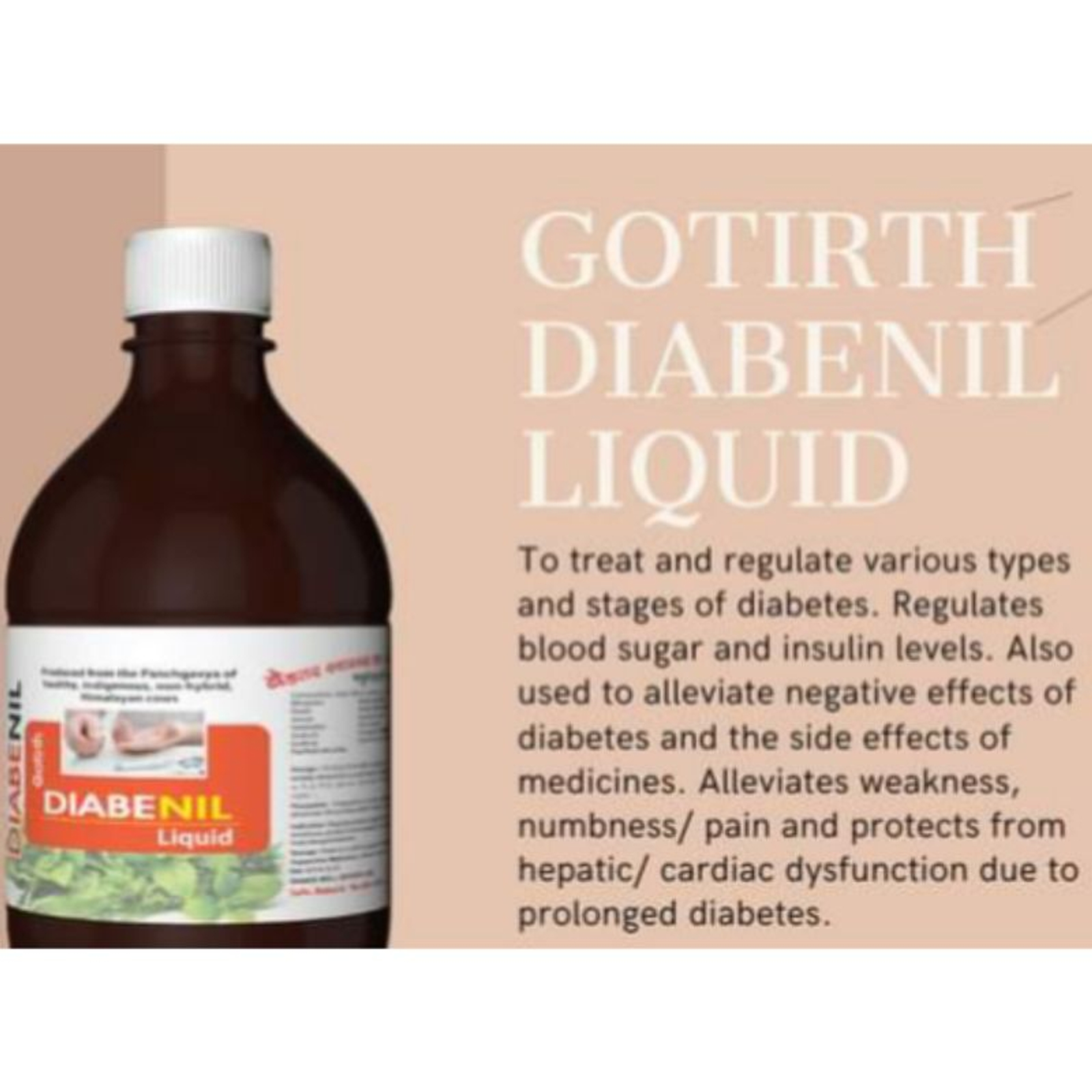 GOTIRTH DIABENIL डायबेनिल (मधुमेह रोगहर) - Liquid 400ml+Tablet 40pc