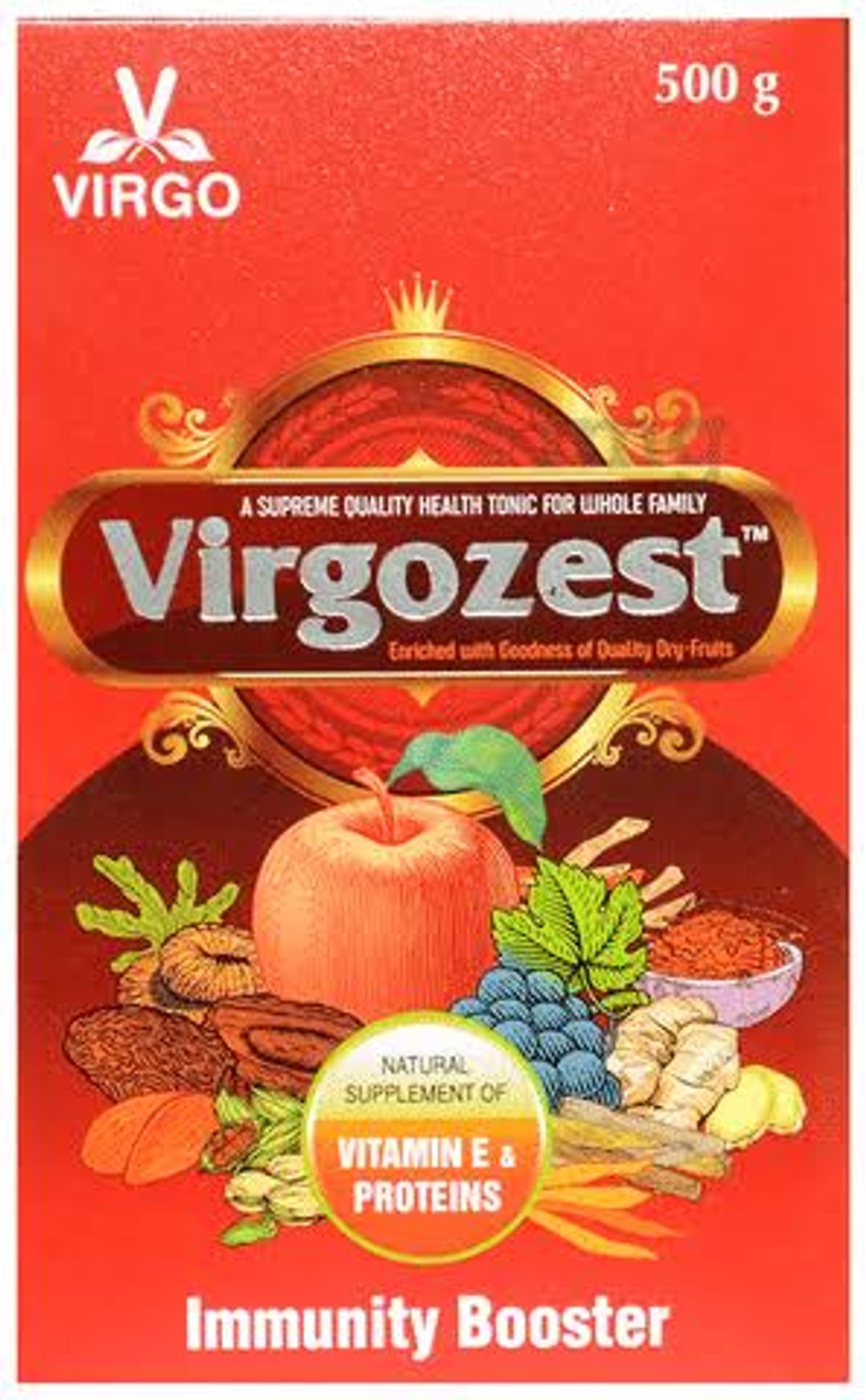 VIRGO UAP PHARMA VIRGOZEST वर्गोजेस्ट ड्राईफ्रूट्स च्यवनप्राश (Free Gift Inside) - 500gm