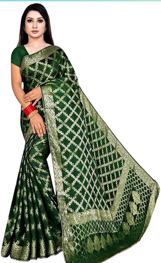 Beautiful Ghadcholla Banarsi Silk Saree  - Teal