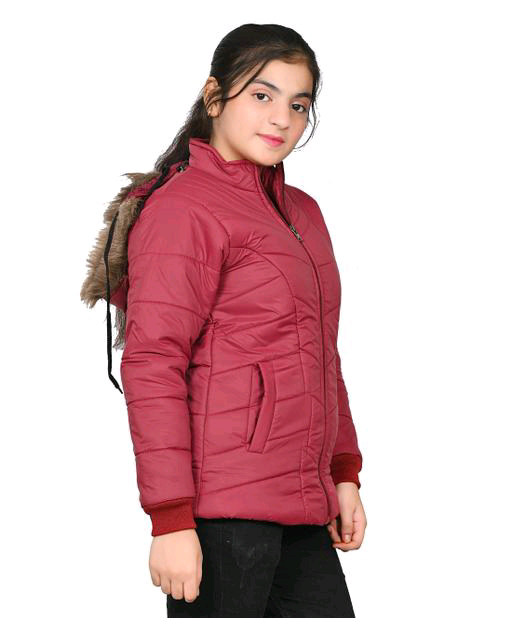 Girls Jacket  - maharoon, 10-11 Year