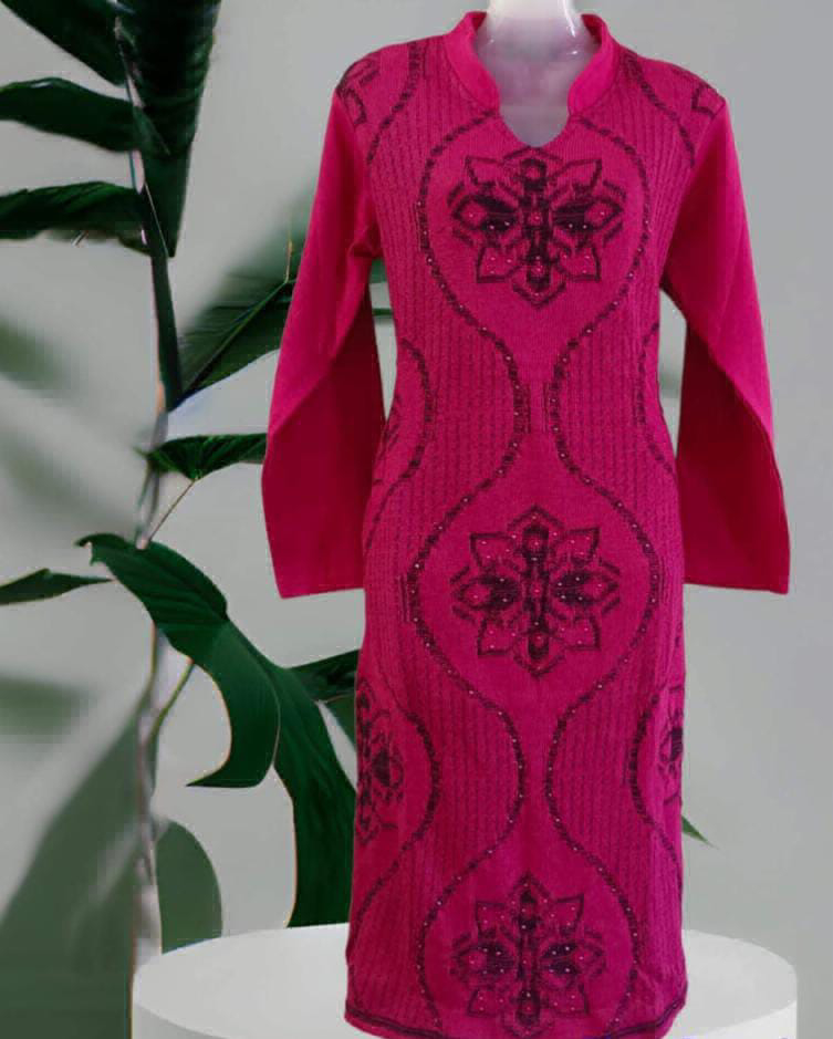 Woolen Kurti  - Free, Magenta / Fuchsia