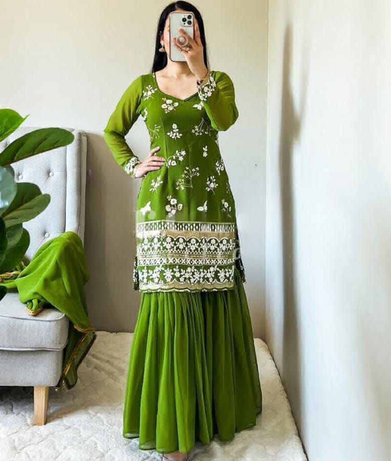 Sharara Set - Green, M