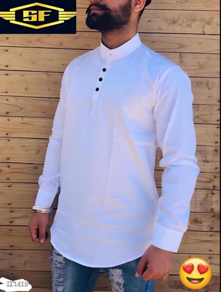 Mens Kurta  - White, xxl