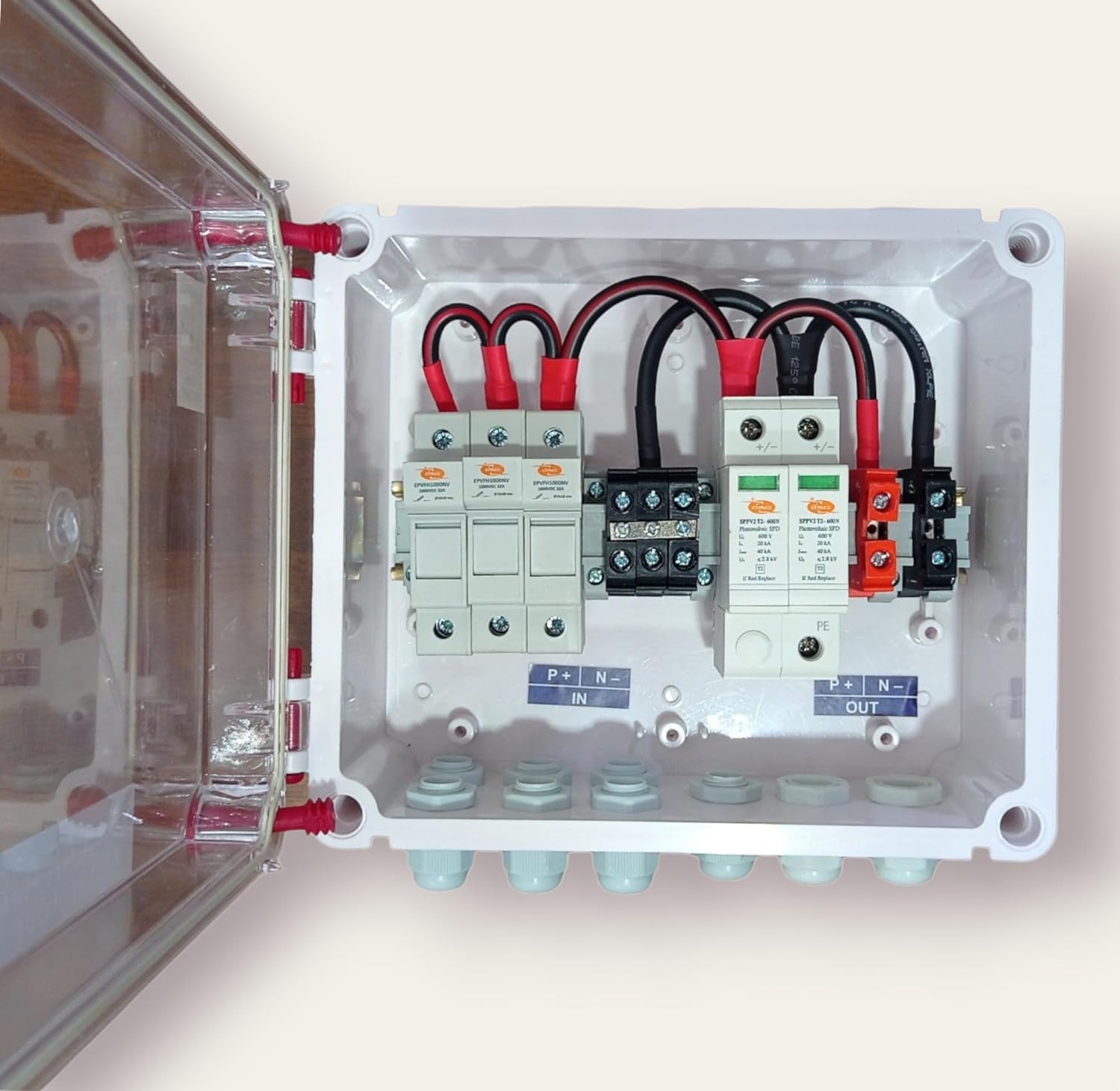 Solar AJB DCDB 3 IN 1 OUT 600V - Fuse + SPD (Elmex)