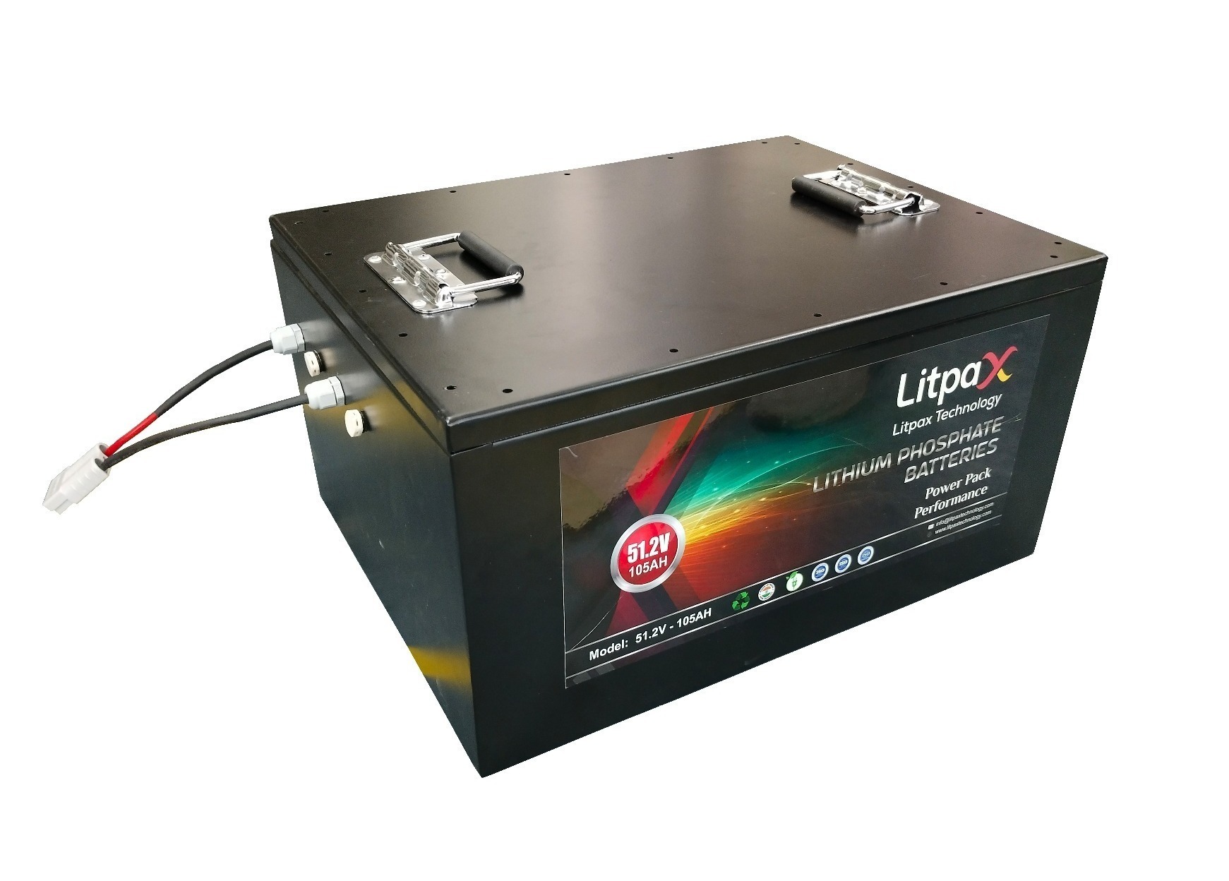 Litpax 51.2V 100Ah Lithium Phosphate Battery with Smart BMS App Control and 5 Years Warranty