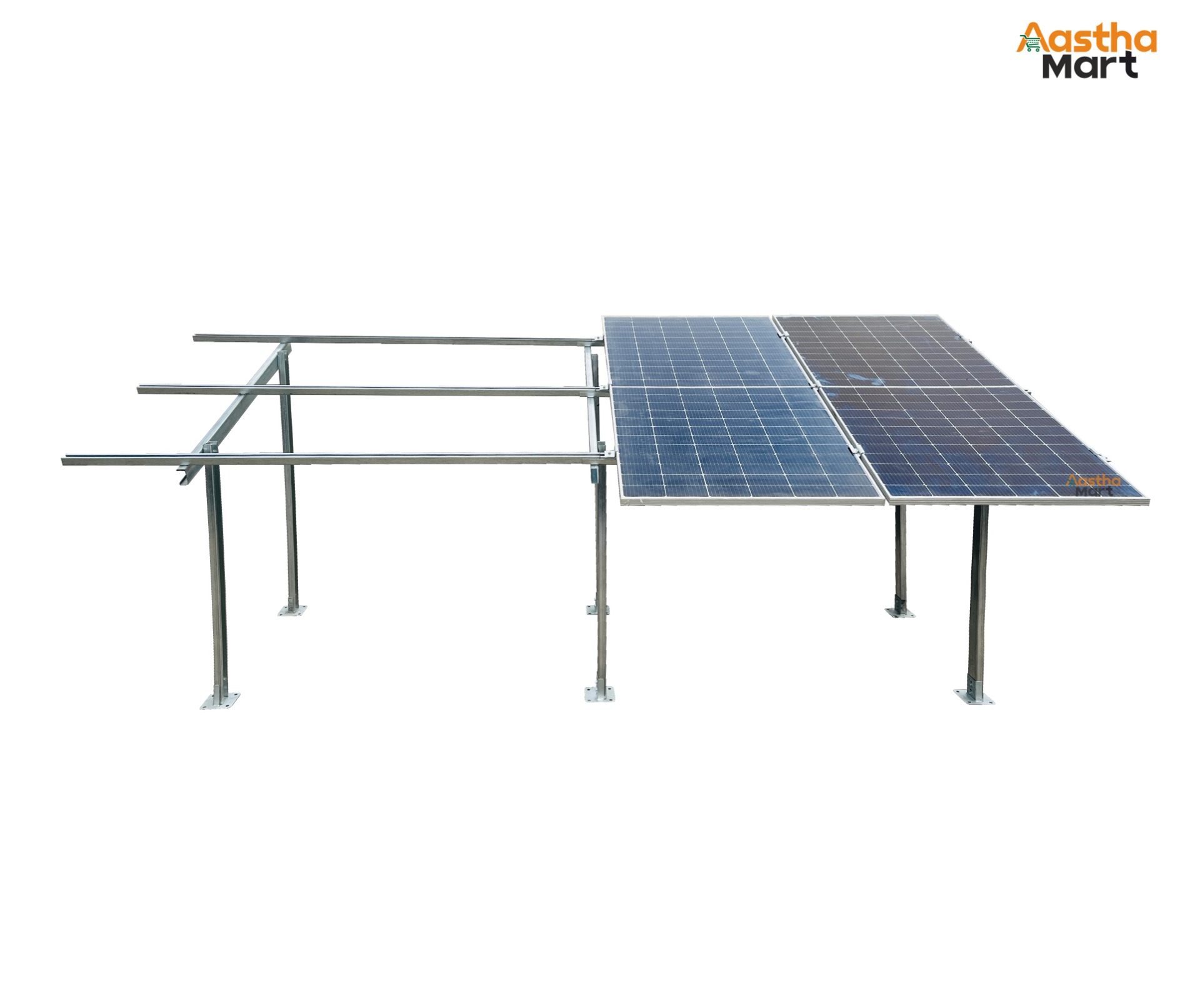 4 Solar Panels High Rise GI C-Channel Panel Mounting Structure 