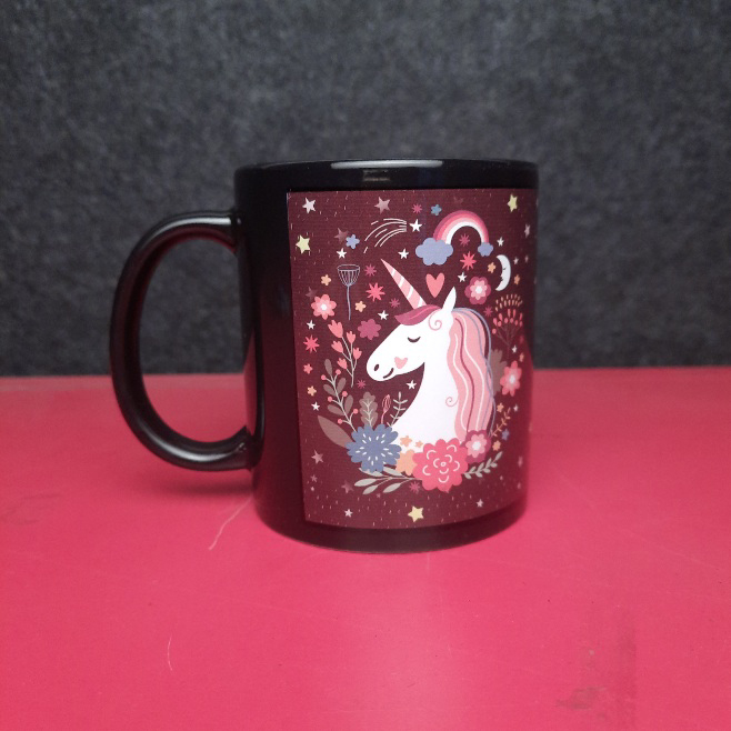 Itsmyway Unicorn Full Black Mug