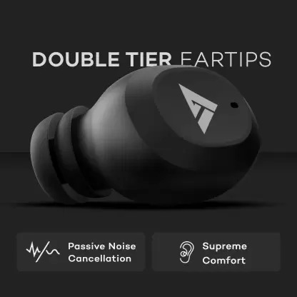 Boult Audio AirBass Combuds Bluetooth Headset  (Black, True Wireless)( open box )