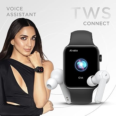 Fire-Boltt Visionary 1.78" AMOLED Bluetooth Calling Smartwatch with 368 * 448 Pixel Resolution, Rotating Crown & 60Hz Refresh Rate 100+ Sports Mode, TWS Connection, Voice Assistance (Black)