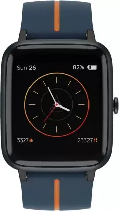 ( Refurbished )boAt Xplorer Smartwatch  (Blue Strap, Regular)#JustHere - Black