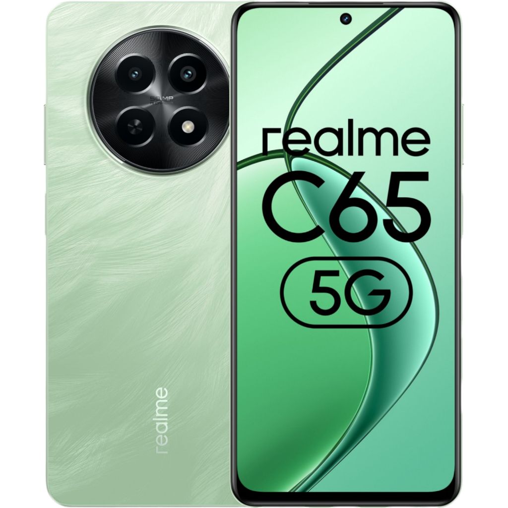 realme C65 5G (Feather Green, 64 GB)  (4 GB RAM) - (4+64GB), Feather Green