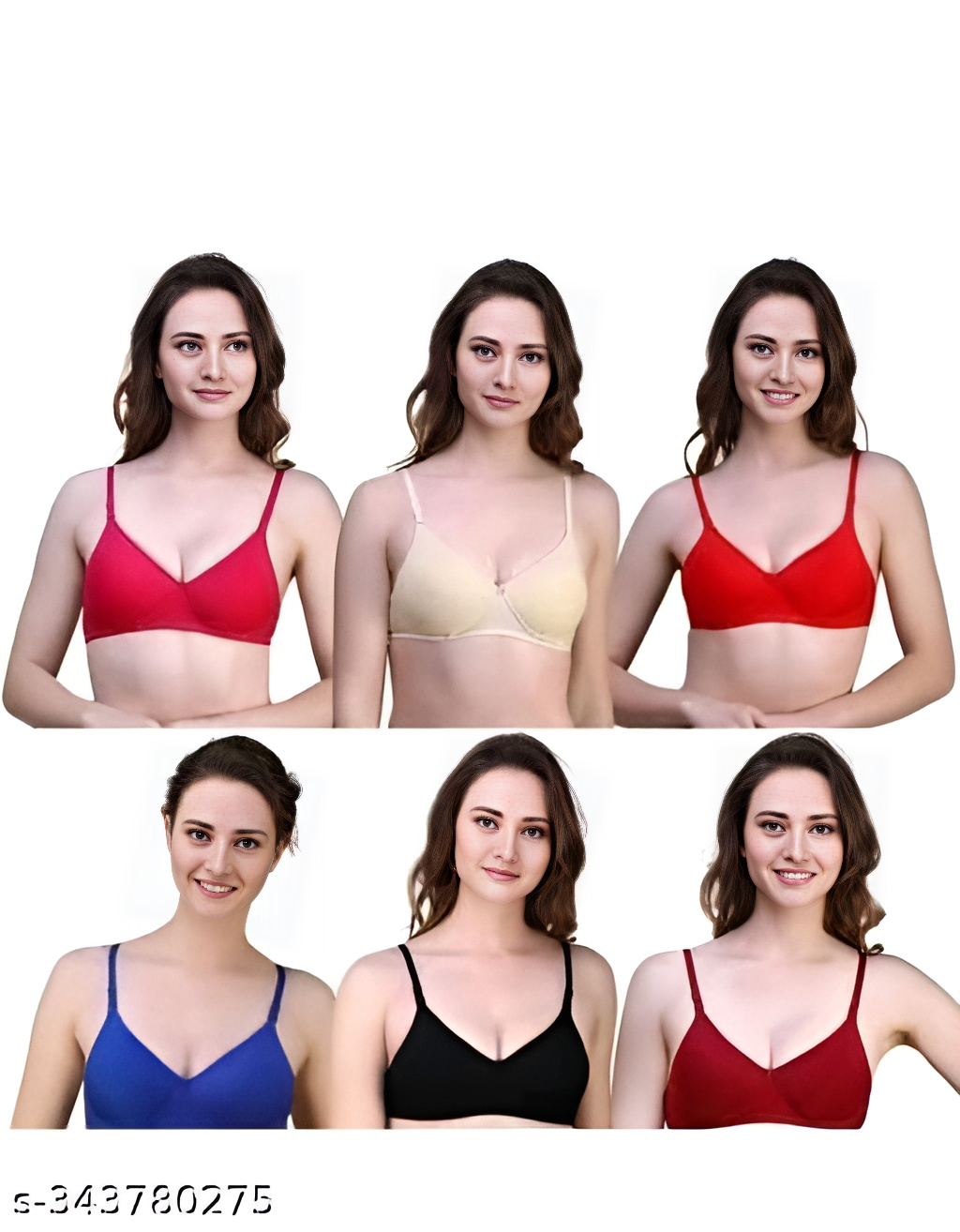 Stylish Women Hosiery Bra 6 Pcs Combo