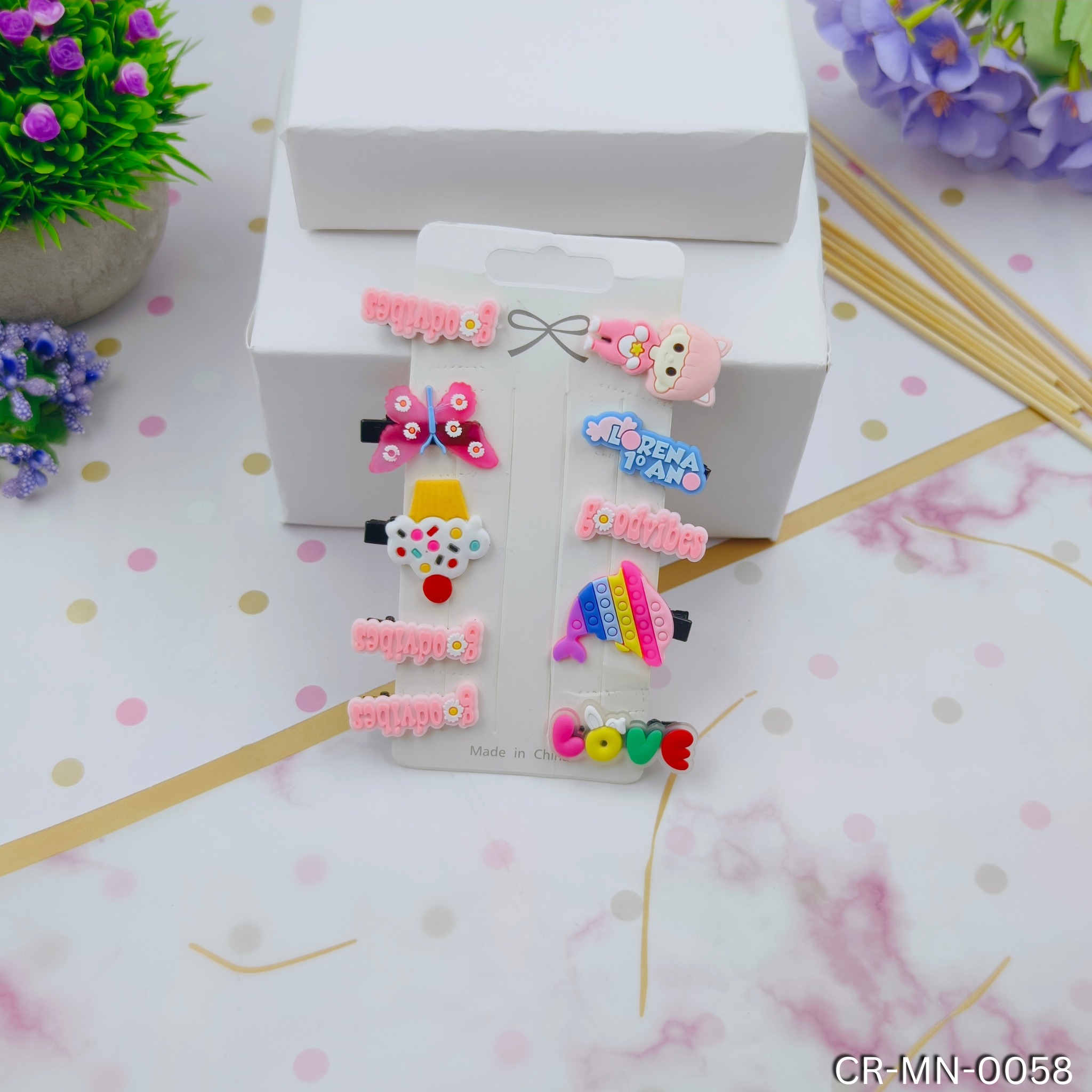 KANAF ( SET 0F 10 | RANDOM & MIX ) Enchanted Fanciful Delights Alligator Hair Pin Assortment - Whimsical Mix and Match Collection for Little Fashionistas