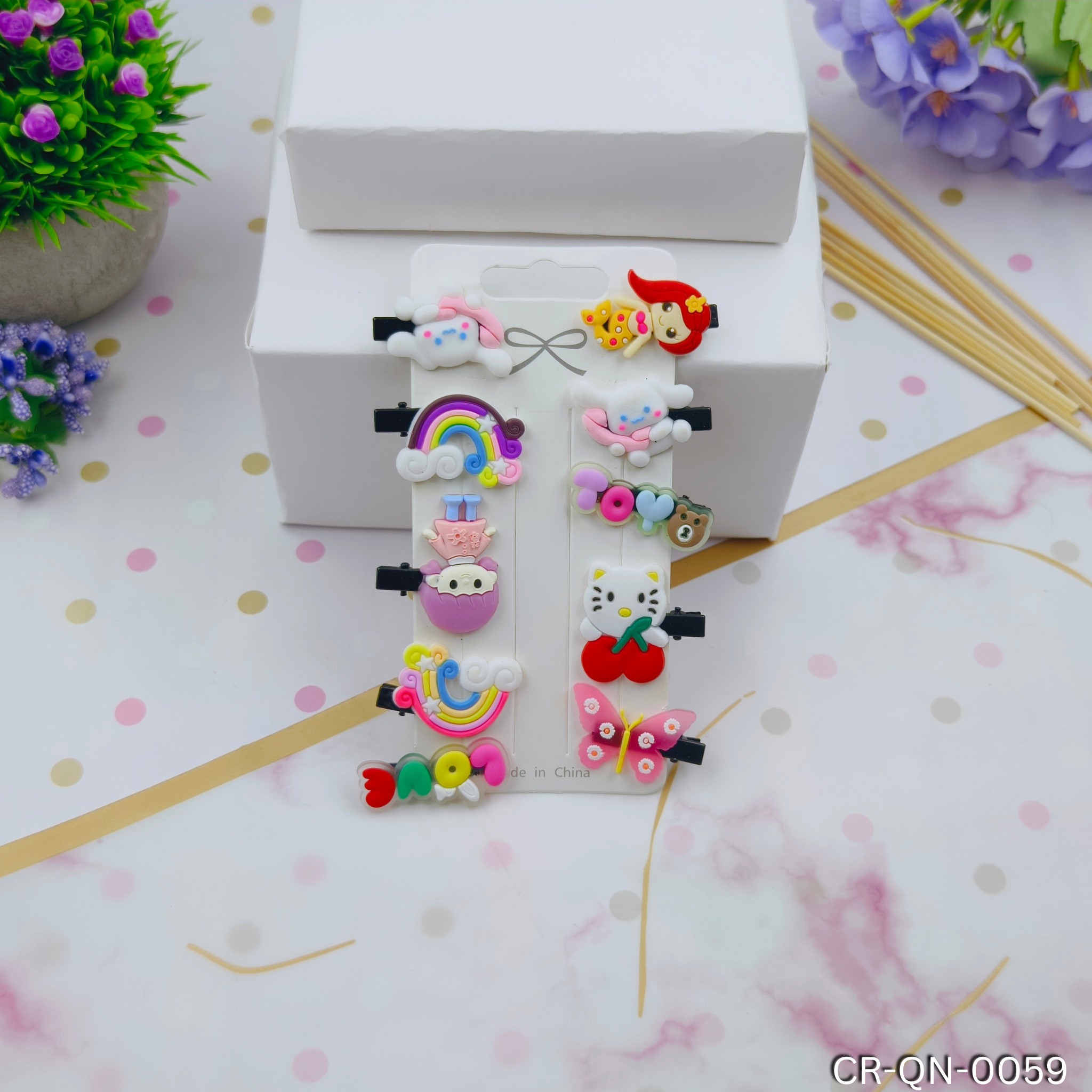 KANAF ( SET 0F 10 | RANDOM & MIX ) Enchanted Fanciful Delights Alligator Hair Pin Assortment - Whimsical Mix and Match Collection for Little Fashionistas