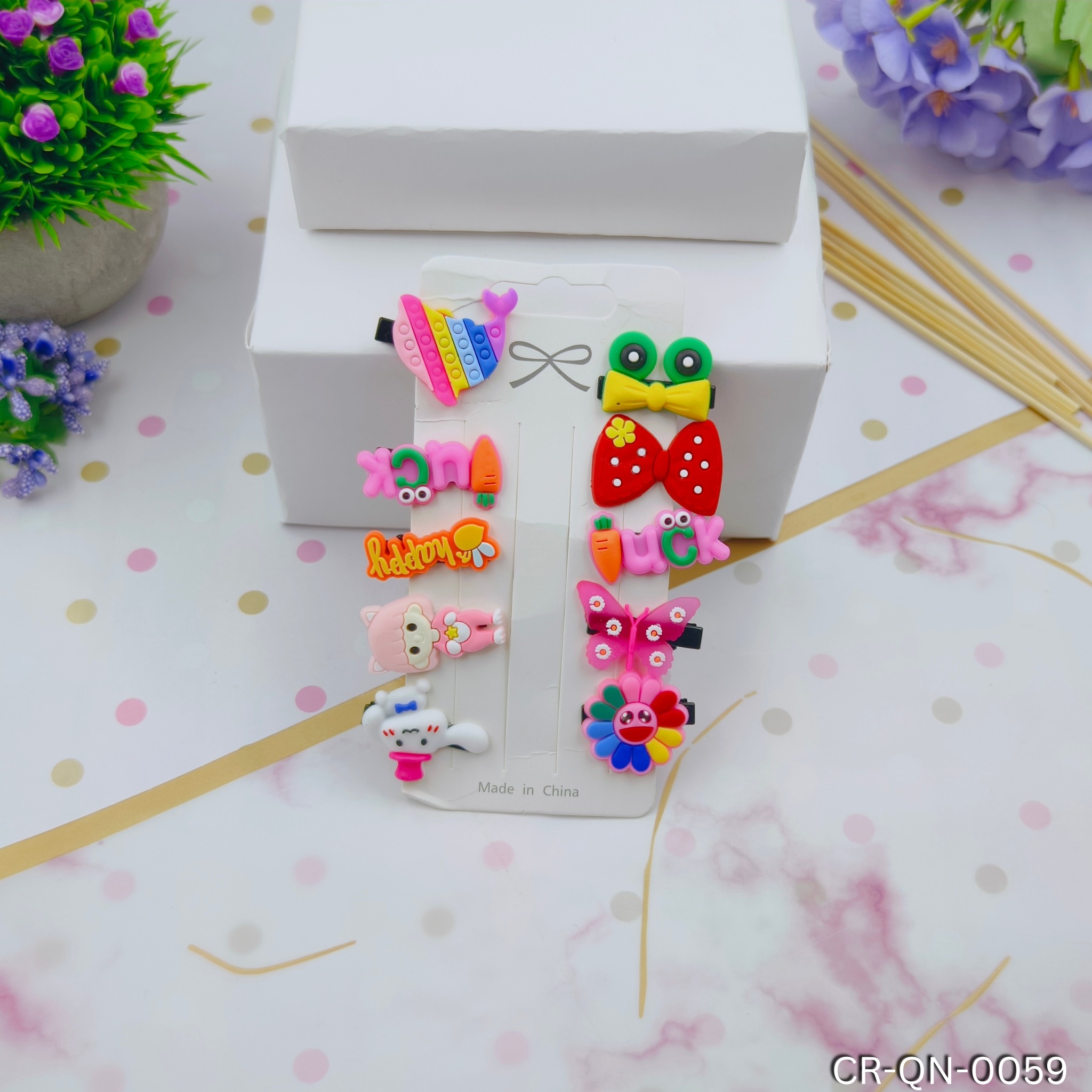 KANAF ( SET 0F 10 | RANDOM & MIX ) Enchanted Fanciful Delights Alligator Hair Pin Assortment - Whimsical Mix and Match Collection for Little Fashionistas