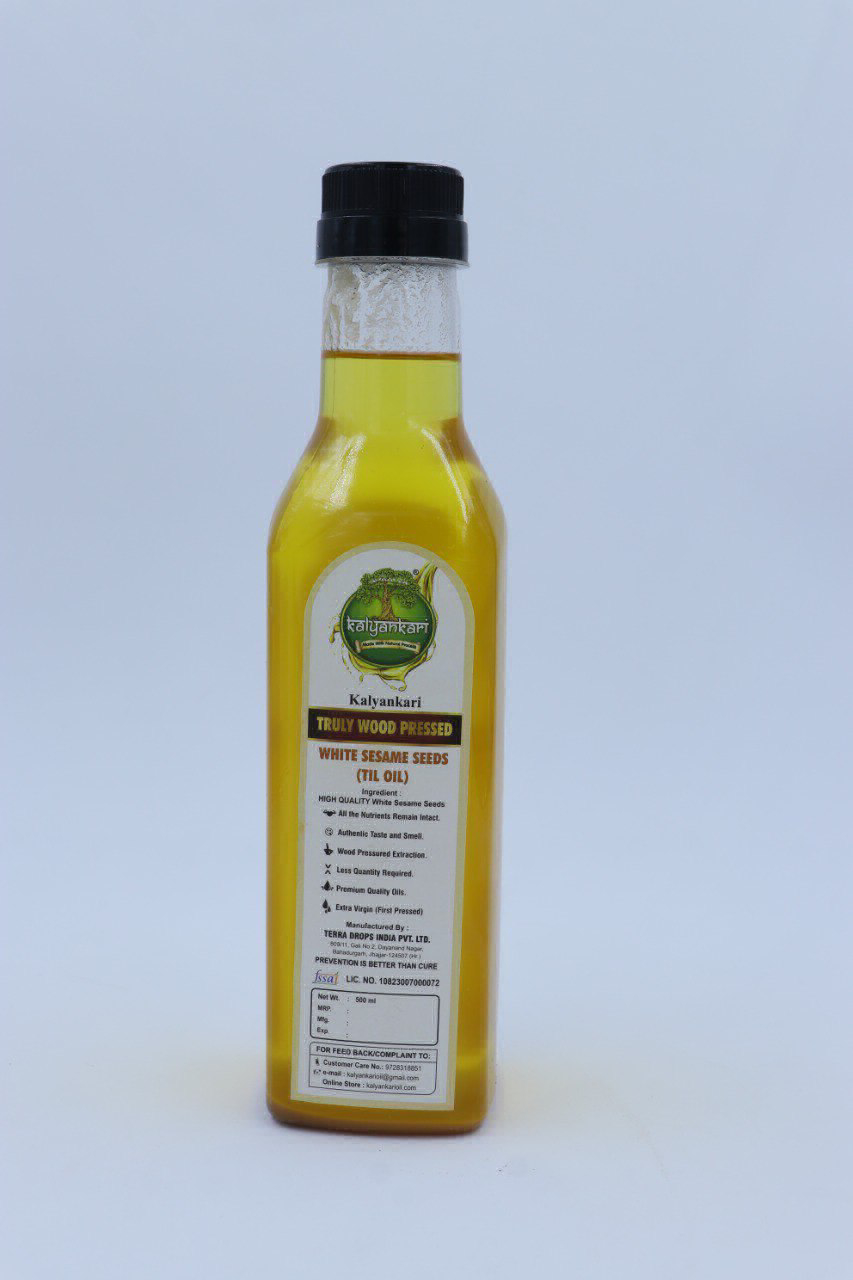 White sesame wood pressed oil - 500 ML