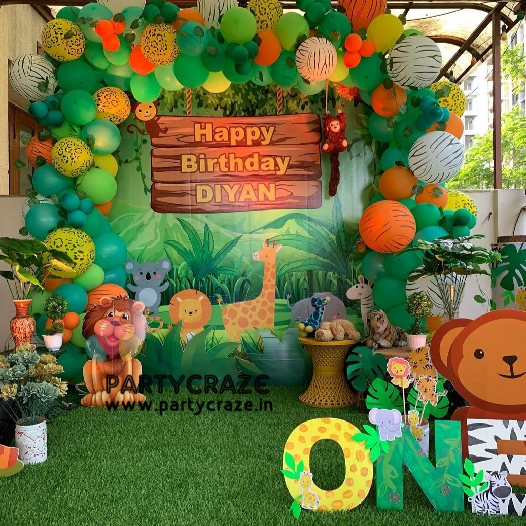 Jungle Theme  Kids Birthday Decor 48