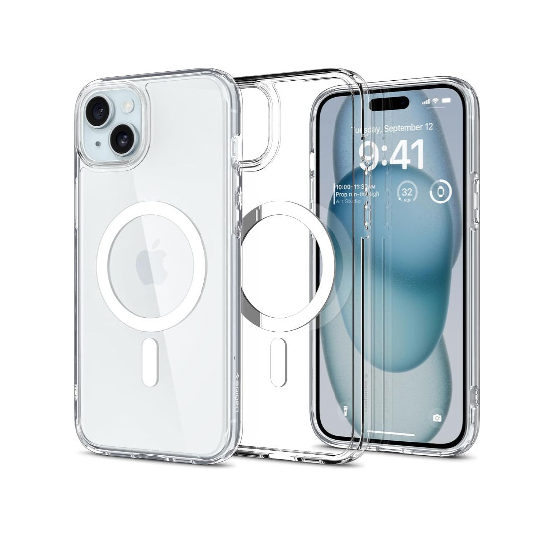 Spigen iPhone 13 Pro Ultra Hybrid Mag MagSafe Clear Case + Tempered Glass  Full Cover Spigen - ✓