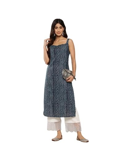 Bollyclues Women's Crepe Straight Bandhani Printed Kurti(BA-01) AN - XXL