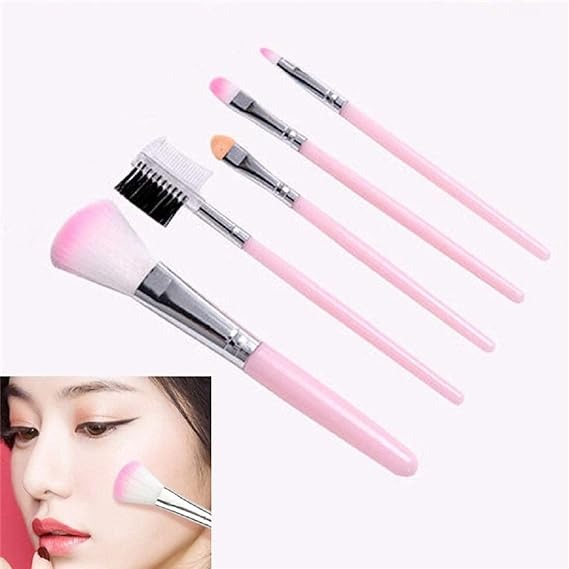 TYA Makeup eyeshadow Kit + 5 Pcs Makeup Brush + 2 Pc Blender Puff Combo - Multicolor