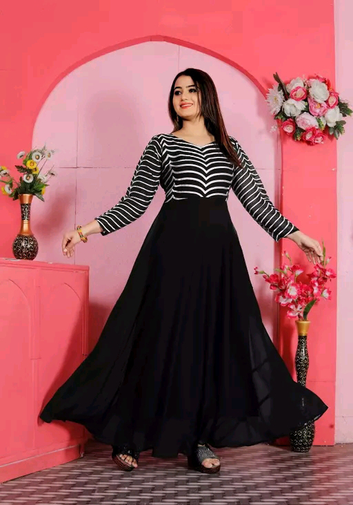 Stylish Feminine Women Dress MS - Fabric: Georgette, XXXL