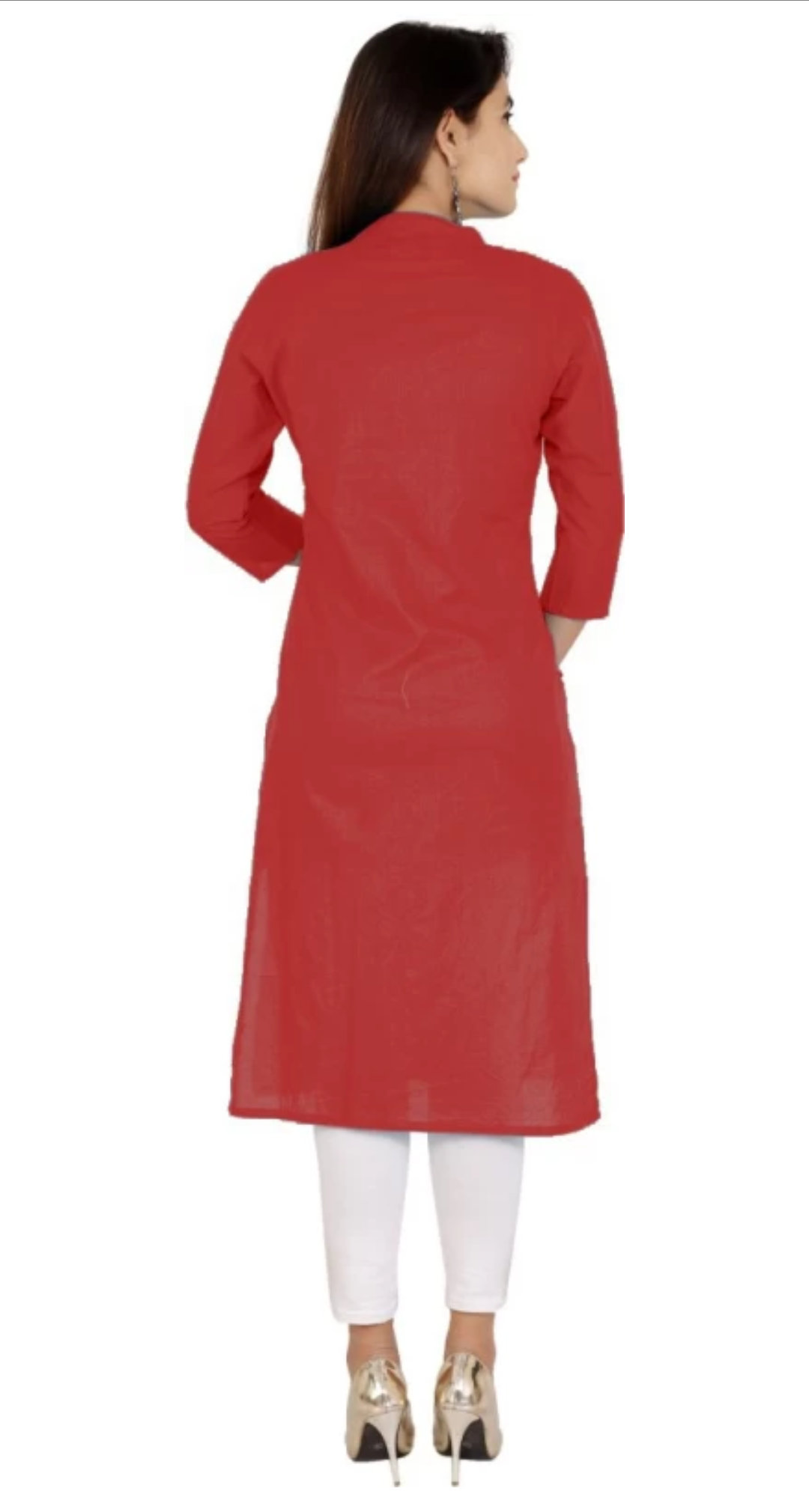 Women Solid Kurta SHP - L, Fabric Cotton Blend