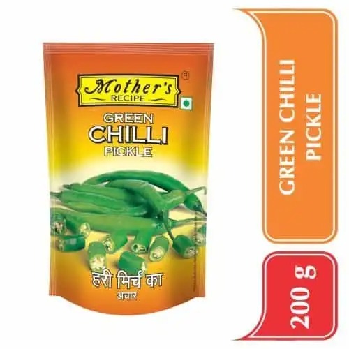 Mother's Recipe Green Chilli Pickle 200 g (Pouch)