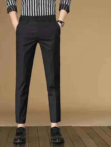 Cavalry Polyster viscose Blend Formal Trousers For Man |formal pants black|black pant | trousers for men | official pant  Mo - 34