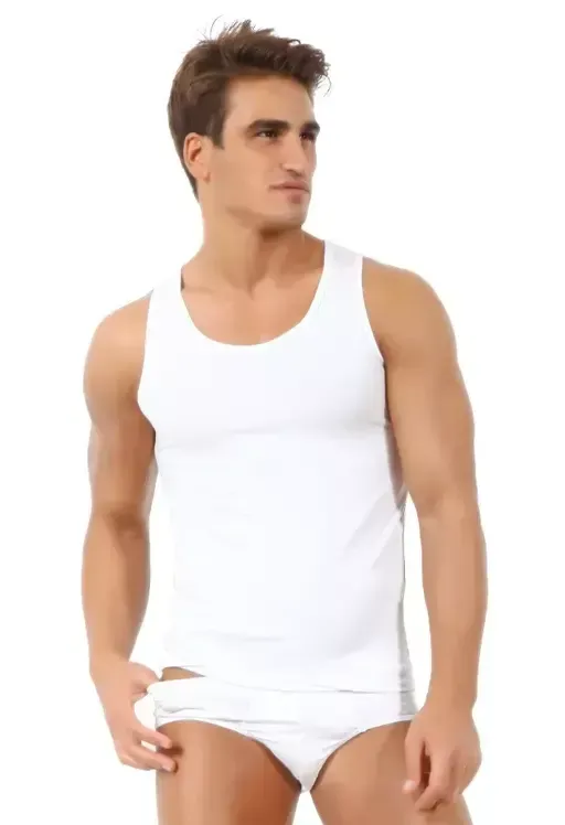 Men’s Cotton Vest White Color Innerwear Combo Pack Of 8 Mo - M