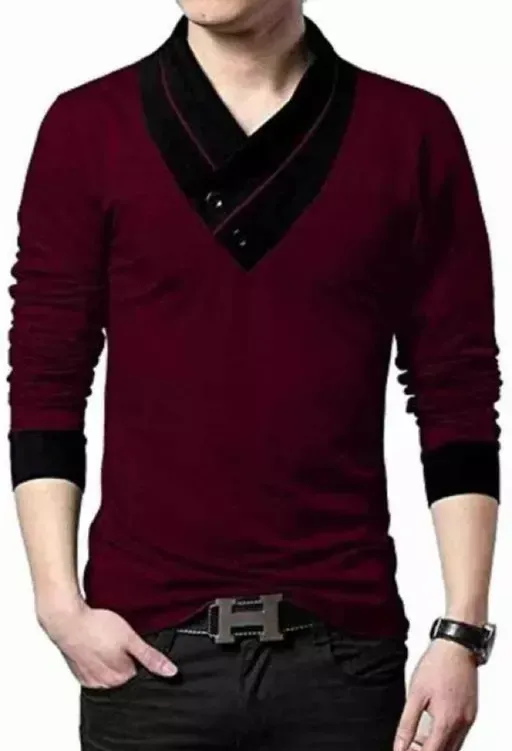 Party Wear Polyester Tshirt For Men MO - M