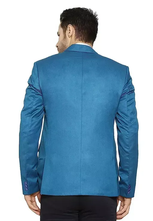 Solid Single Breasted Formal Men Blazer MO - XXXL