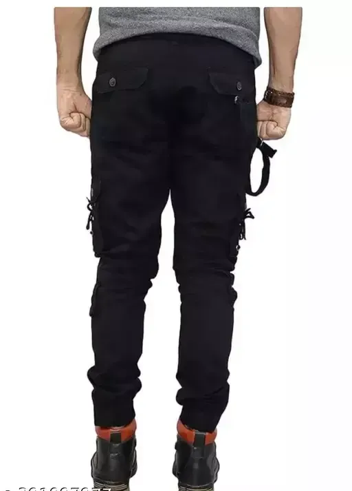 MEN BLACK CARGO JEANS E2UWD  Mo - 28