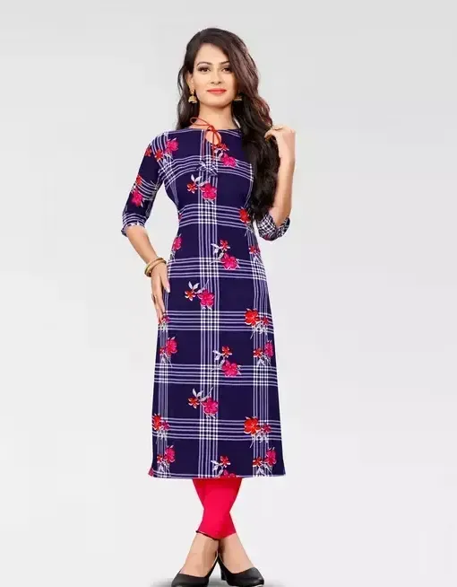 Women's Crepe straight Kurti Mo - S