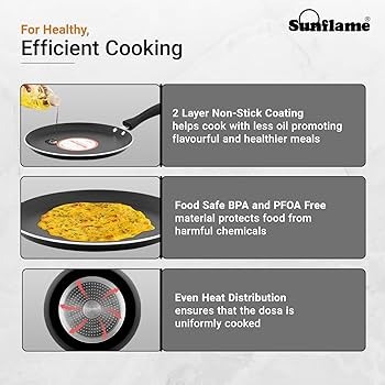 Sun Flame Non Stick Dosa Tawa 300mm 