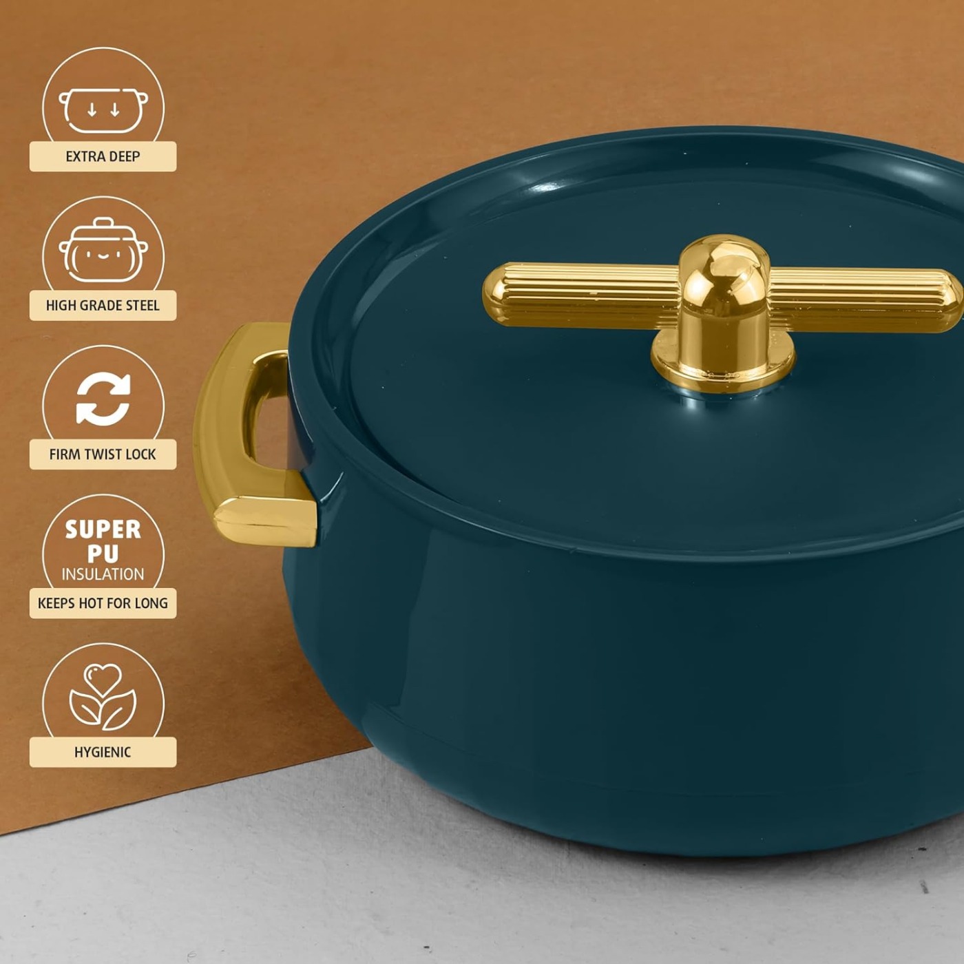 Selvel Elegance Casserole - 2700ml, Pine Green