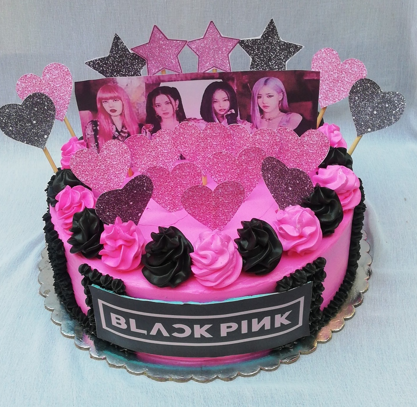 Black Pink Party Cake