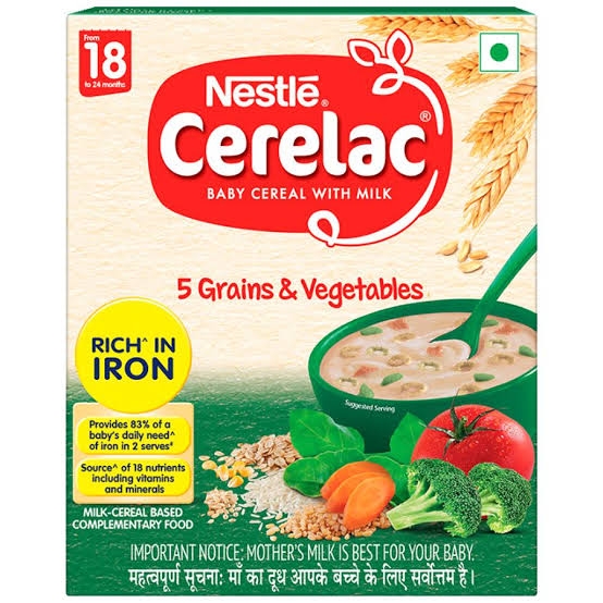 Nestle Cerelac From 18 To 24 Months  - 300g, 5 Grains & Vegetables
