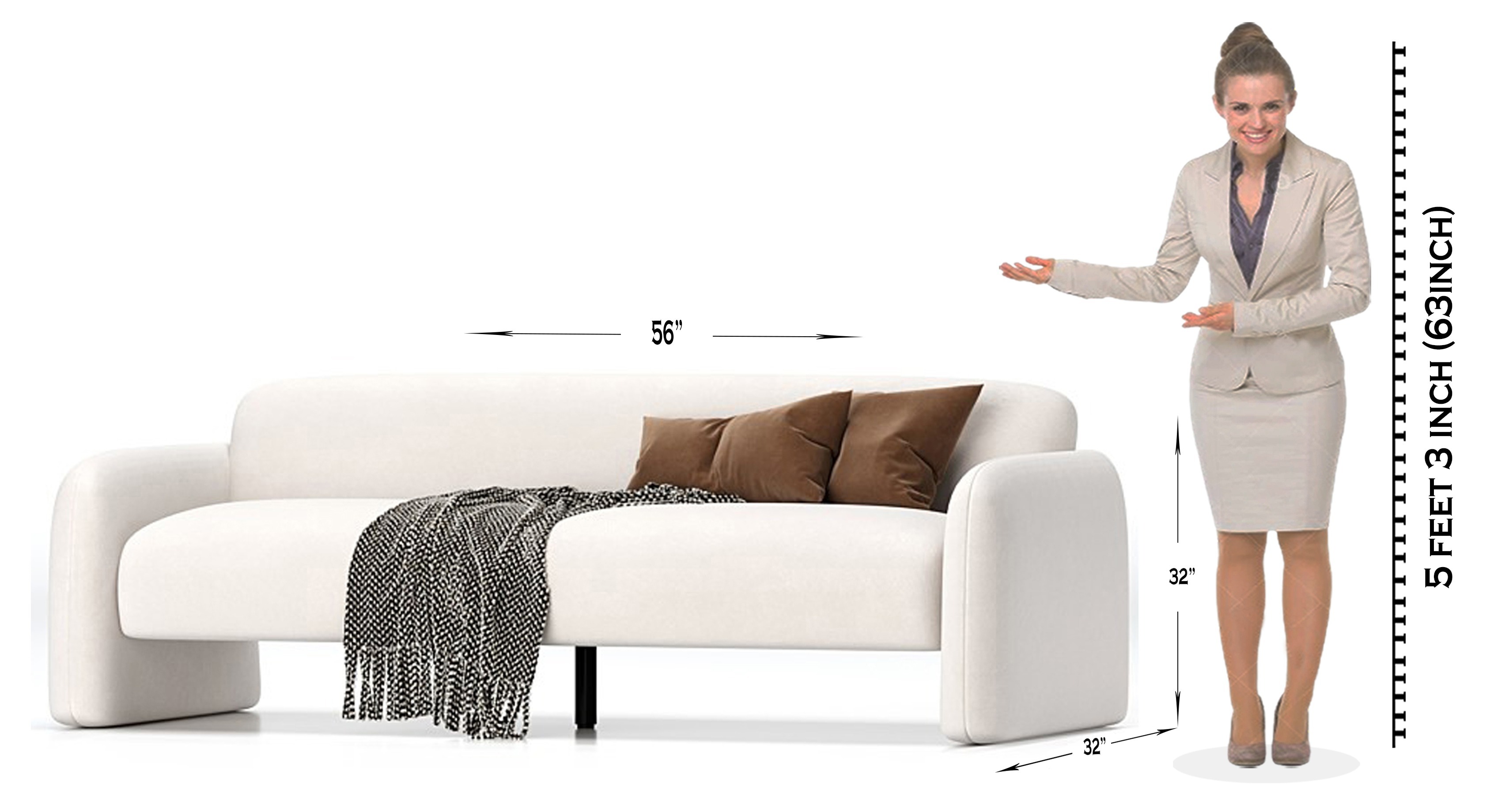 Scandinavian Sofa - 2 Seater