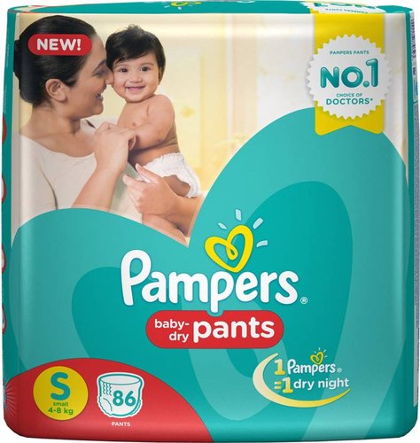 PAMPERS BABY DRY PANTS S 86