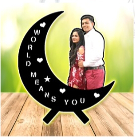 Create Your Own  Moon Lamp With Cut Out Picture  - 13 Inch