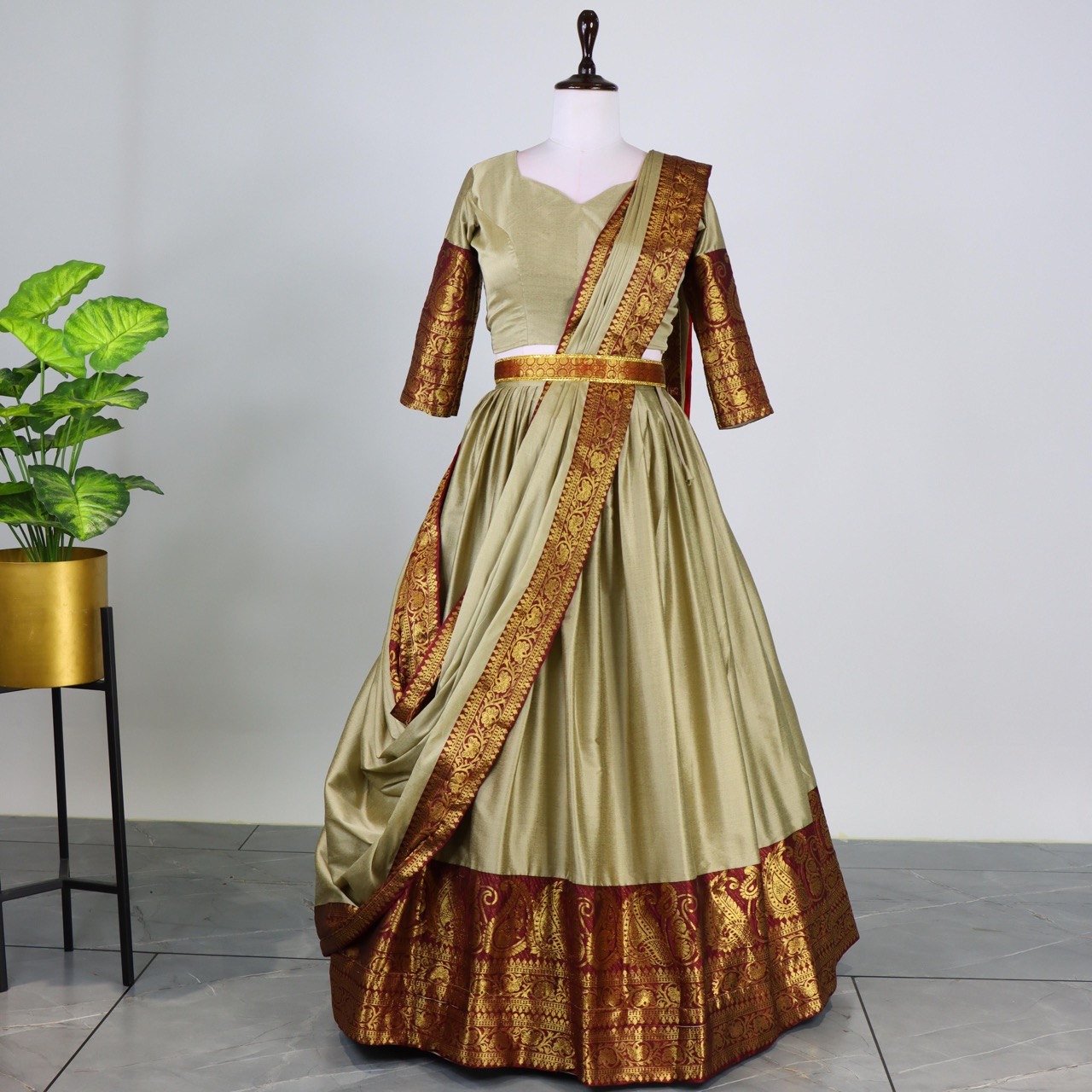  STYLED MERCERISED COTTON AURA LEHENGA CHOLI WITH DUPATTA