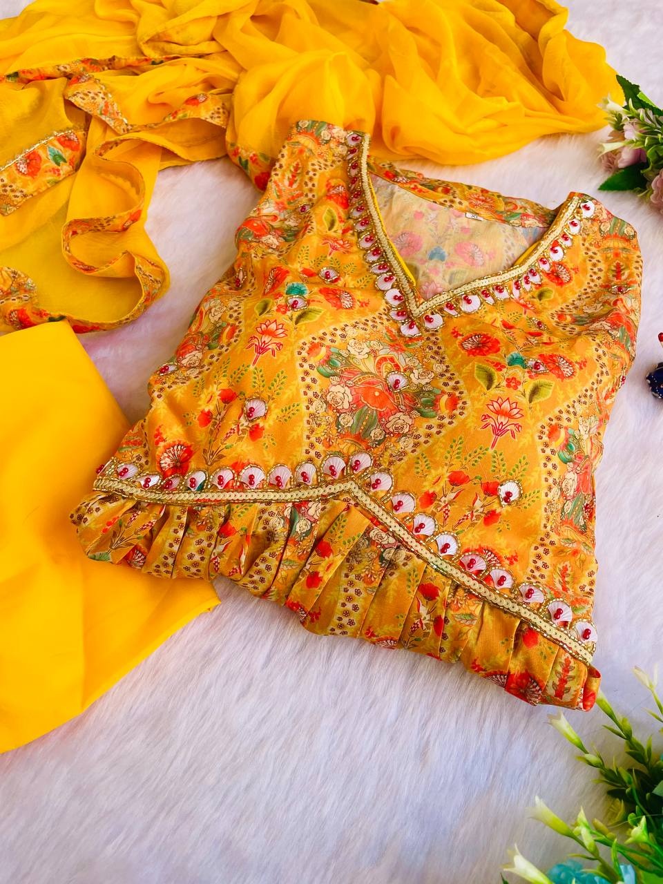 SUMMER SPCIAL ALIYA CUT DRESS PANT DUPATTA SET COLLECTION