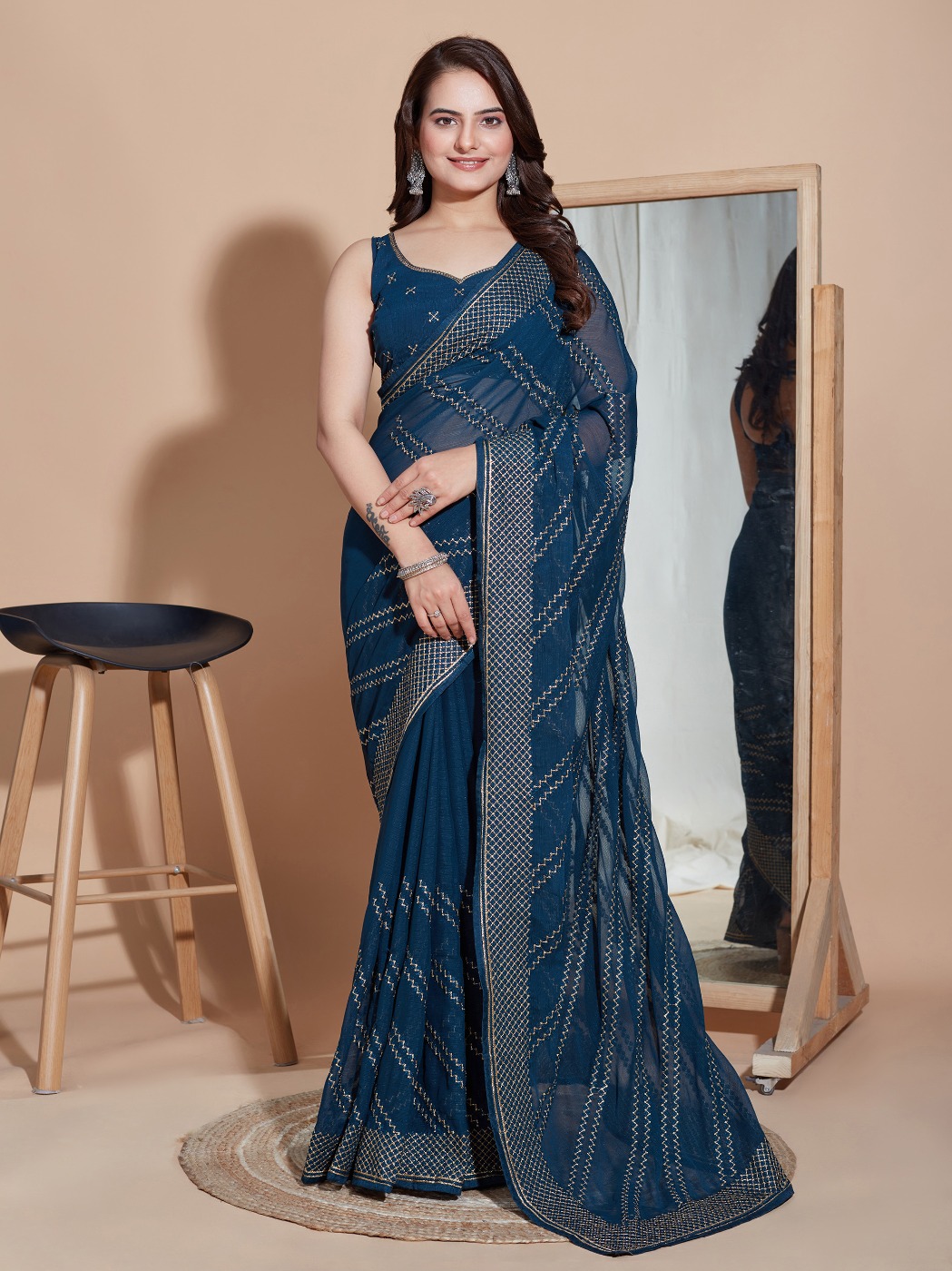 PARTY WEAR SOFT ZOMATO SILK SAREE WITH BLOUSE PIECE