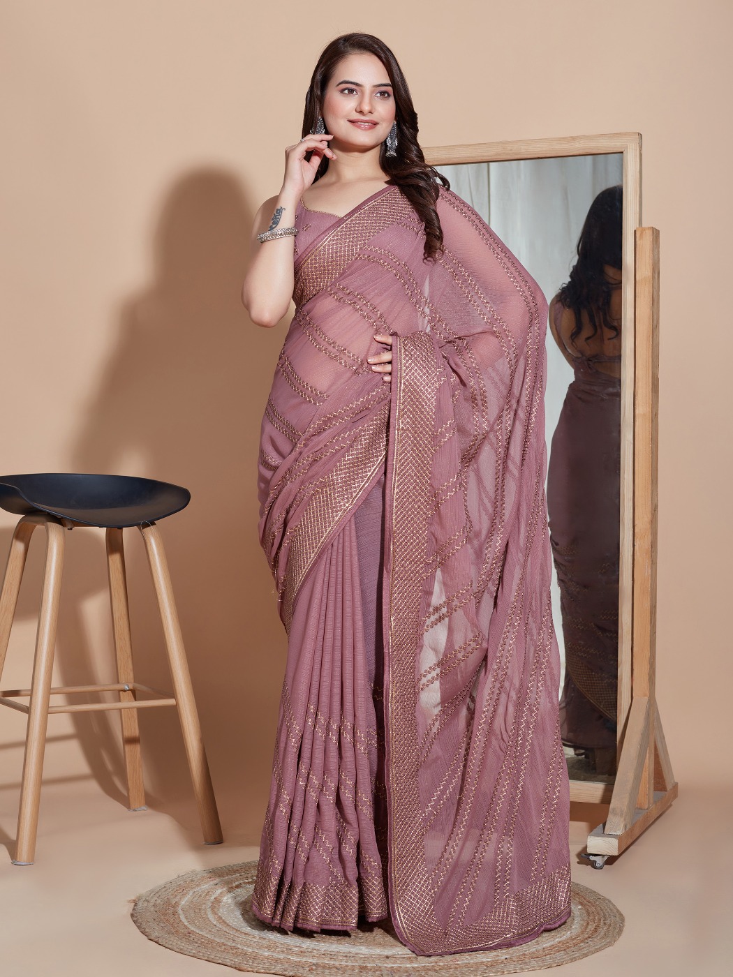 PARTY WEAR SOFT ZOMATO SILK SAREE WITH BLOUSE PIECE
